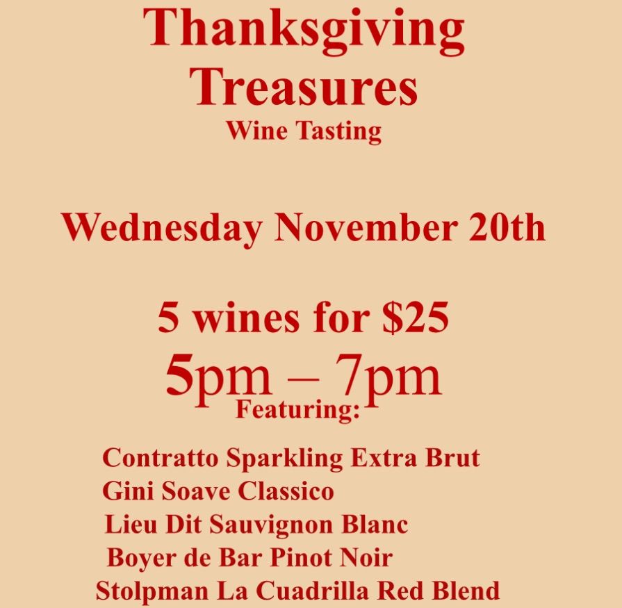 November Wine Tasting