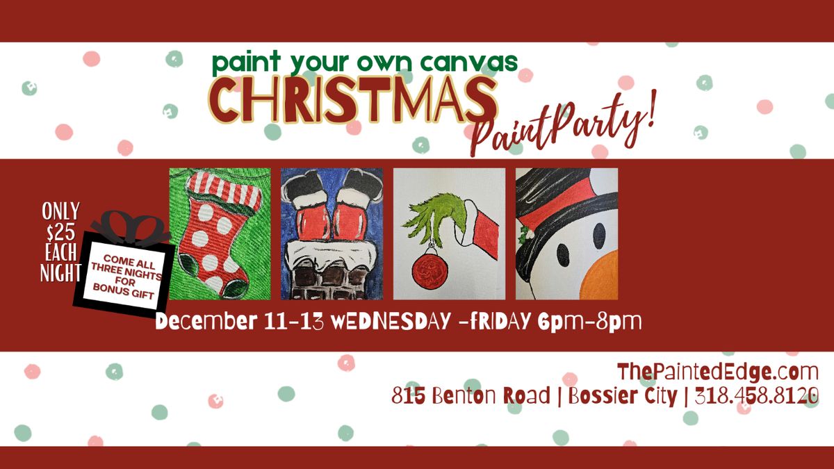 Paint Your Own Canvas Christmas Edition