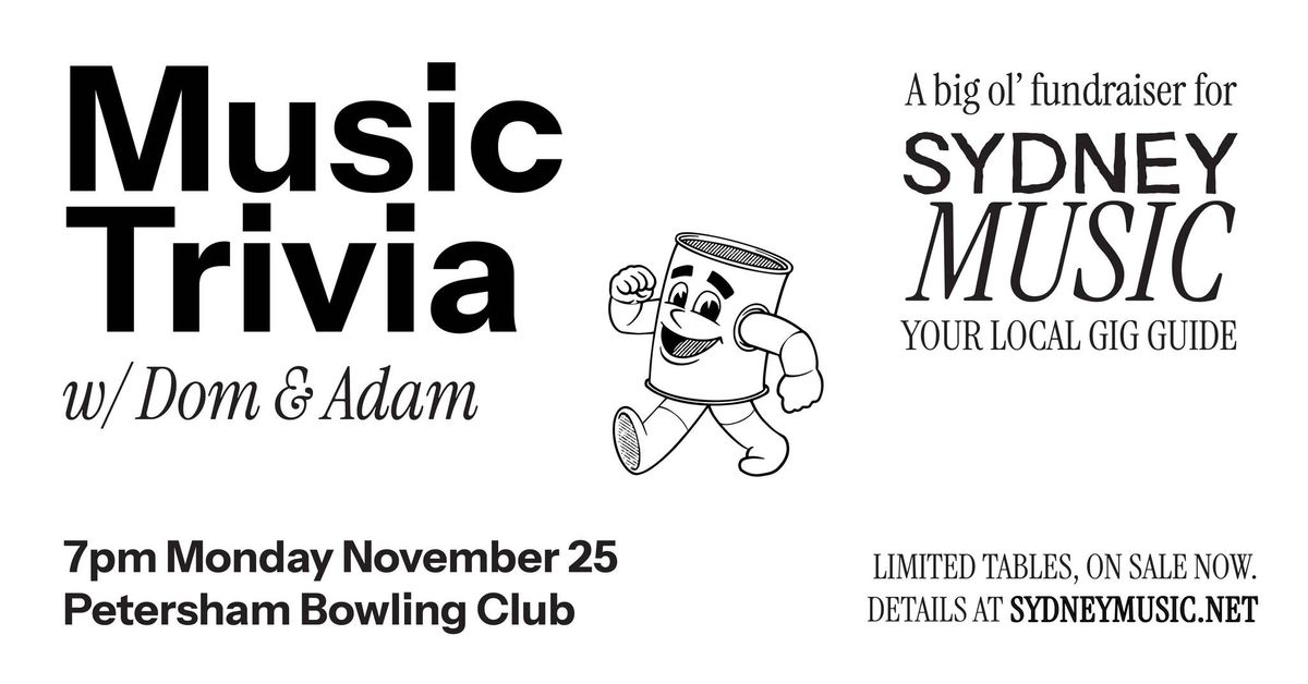 Music Trivia with Dom & Adam - A SydneyMusic.net Fundraiser