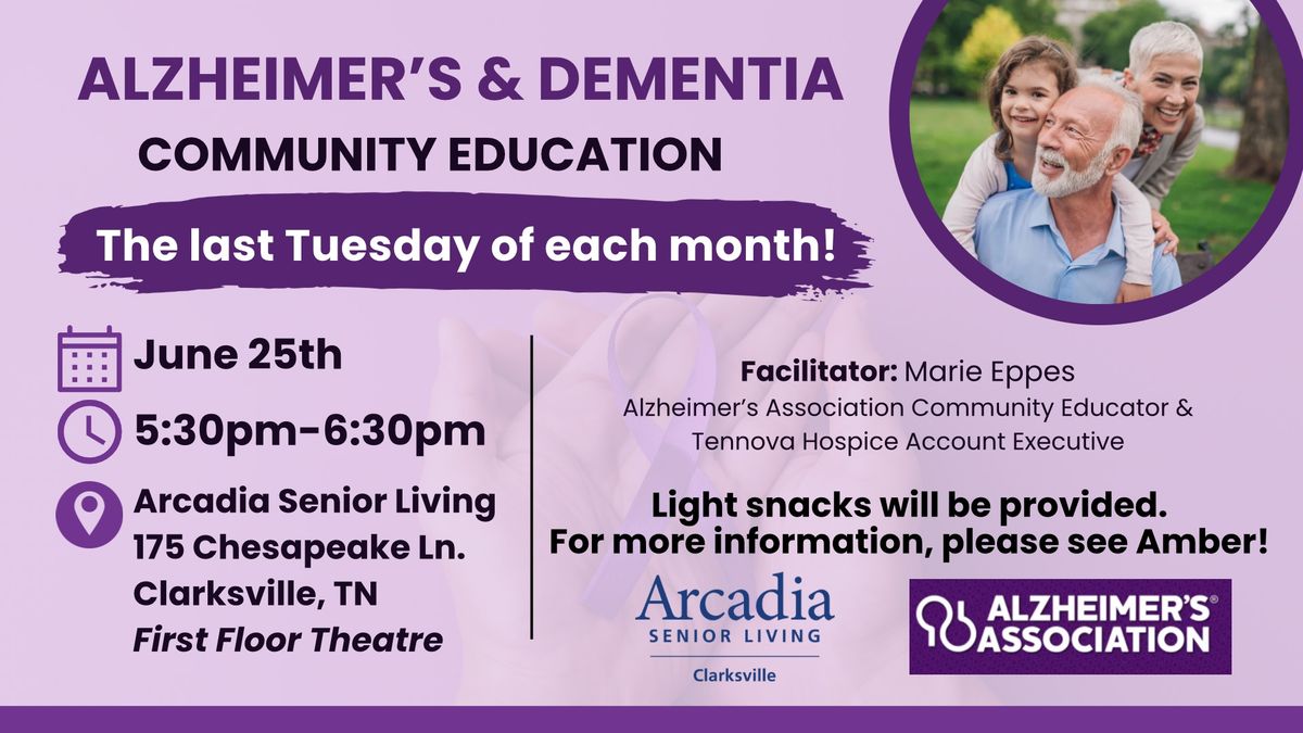 Alzheimer\u2019s & Dementia Community Education