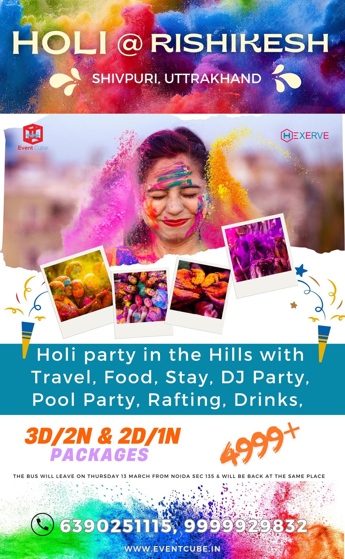 Trip to Holi Party in the hills with A lots of fun, music, masti, rafting and dhmaaaaal! 