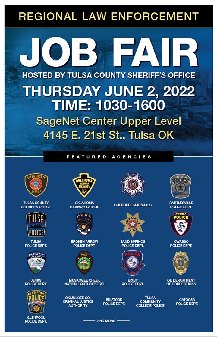 Regional Law Enforcement Job Fair, Center, Tulsa, 2 June 2022