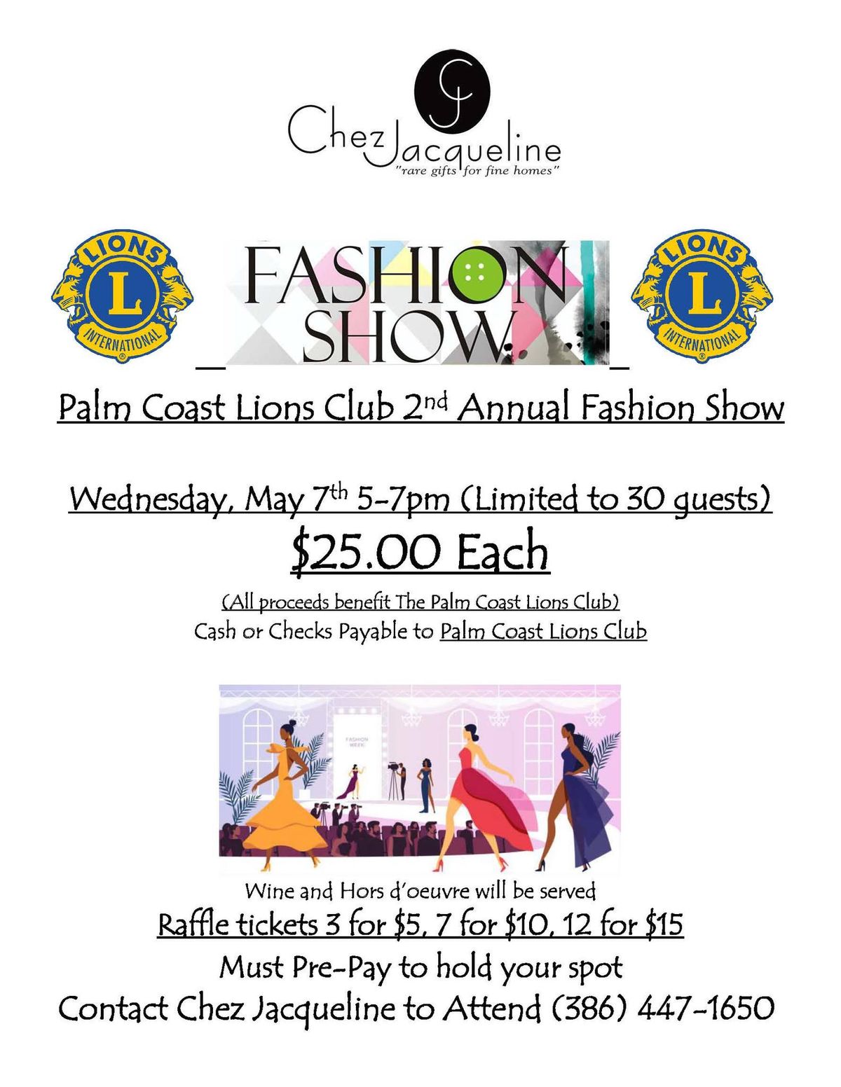 PALM COAST LIONS 2ND ANNUAL FASHION SHOW FUNDRAISER