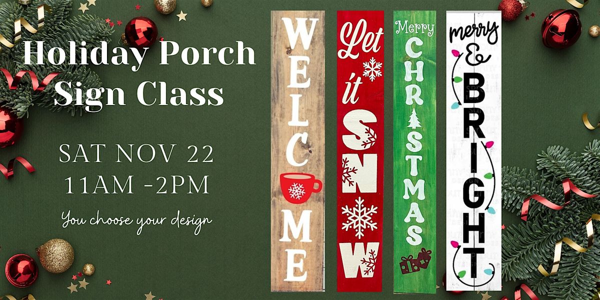Wood Porch Sign Class