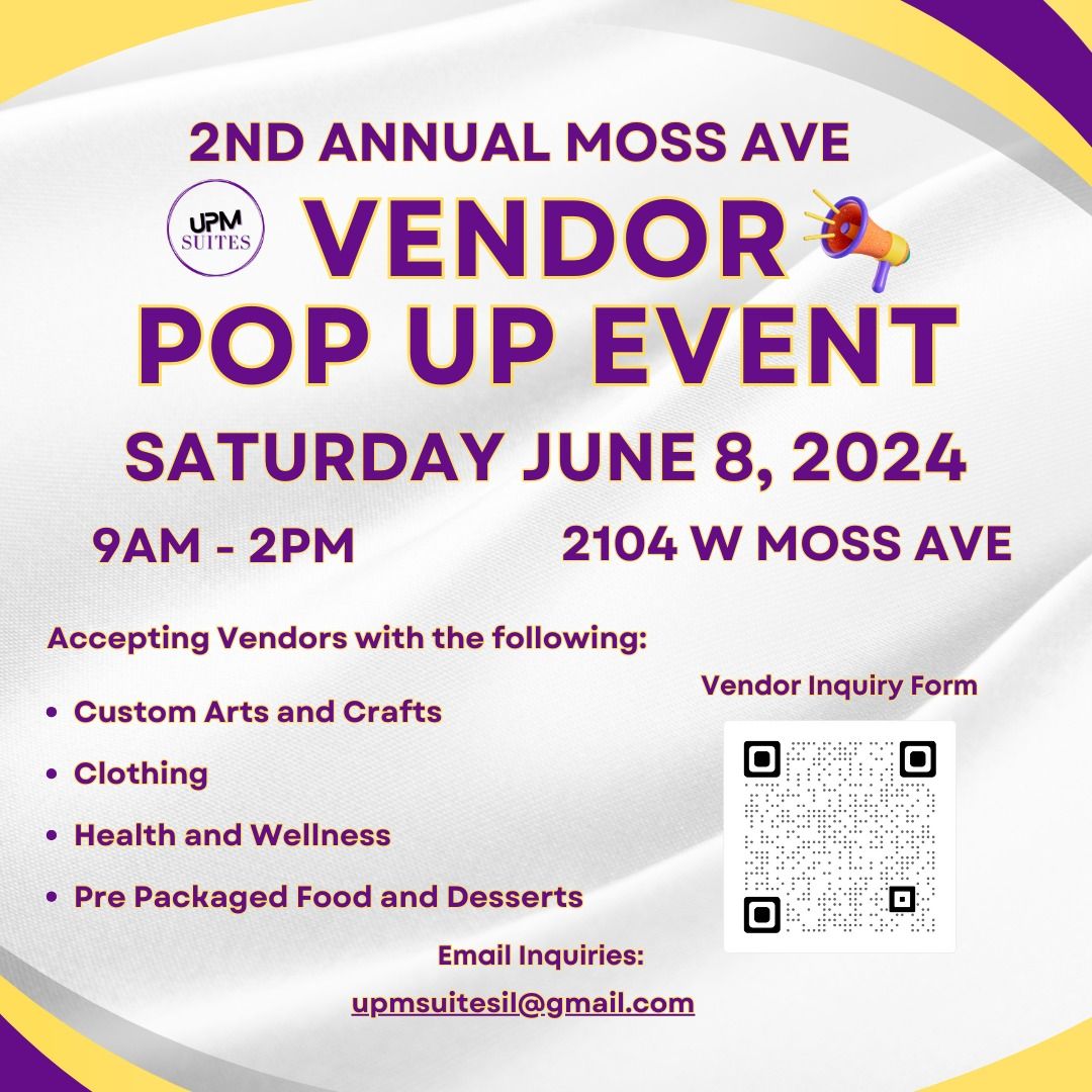 2nd Annual Moss Ave Vendor Pop Up Event 