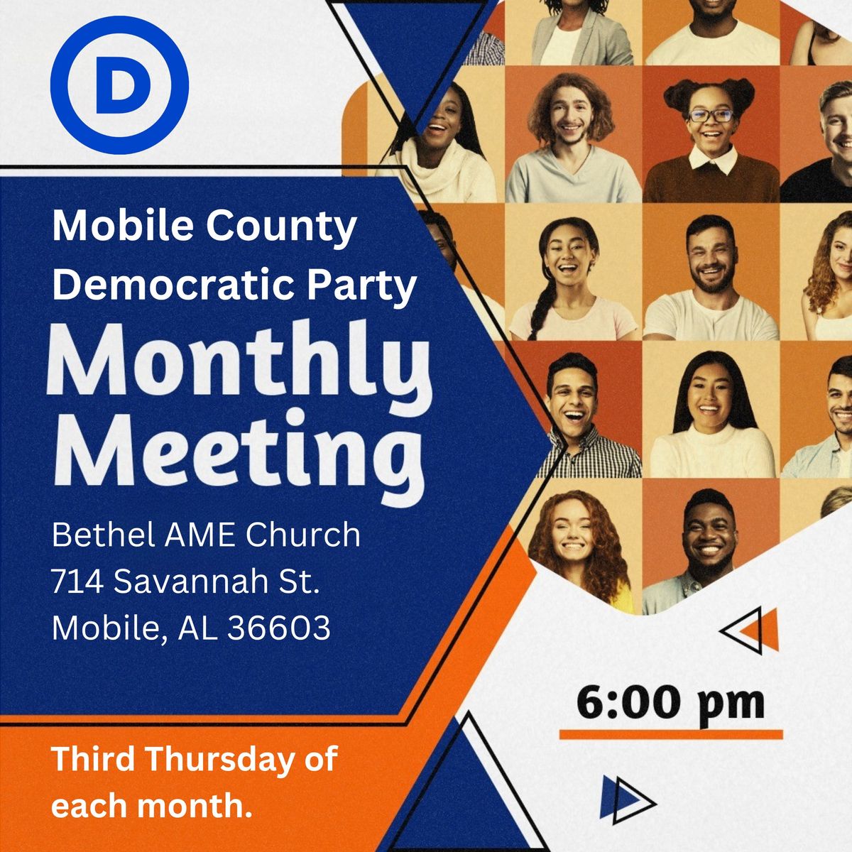 Monthly Meeting - Mobile County Democratic Party