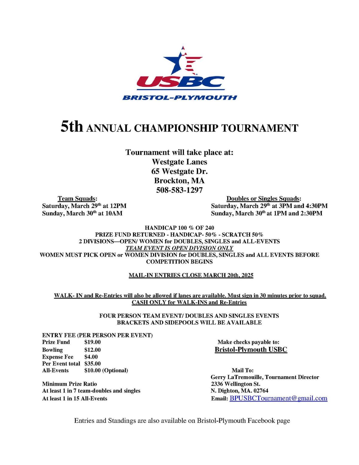 5th Annual BPUSBC Championship Tournament