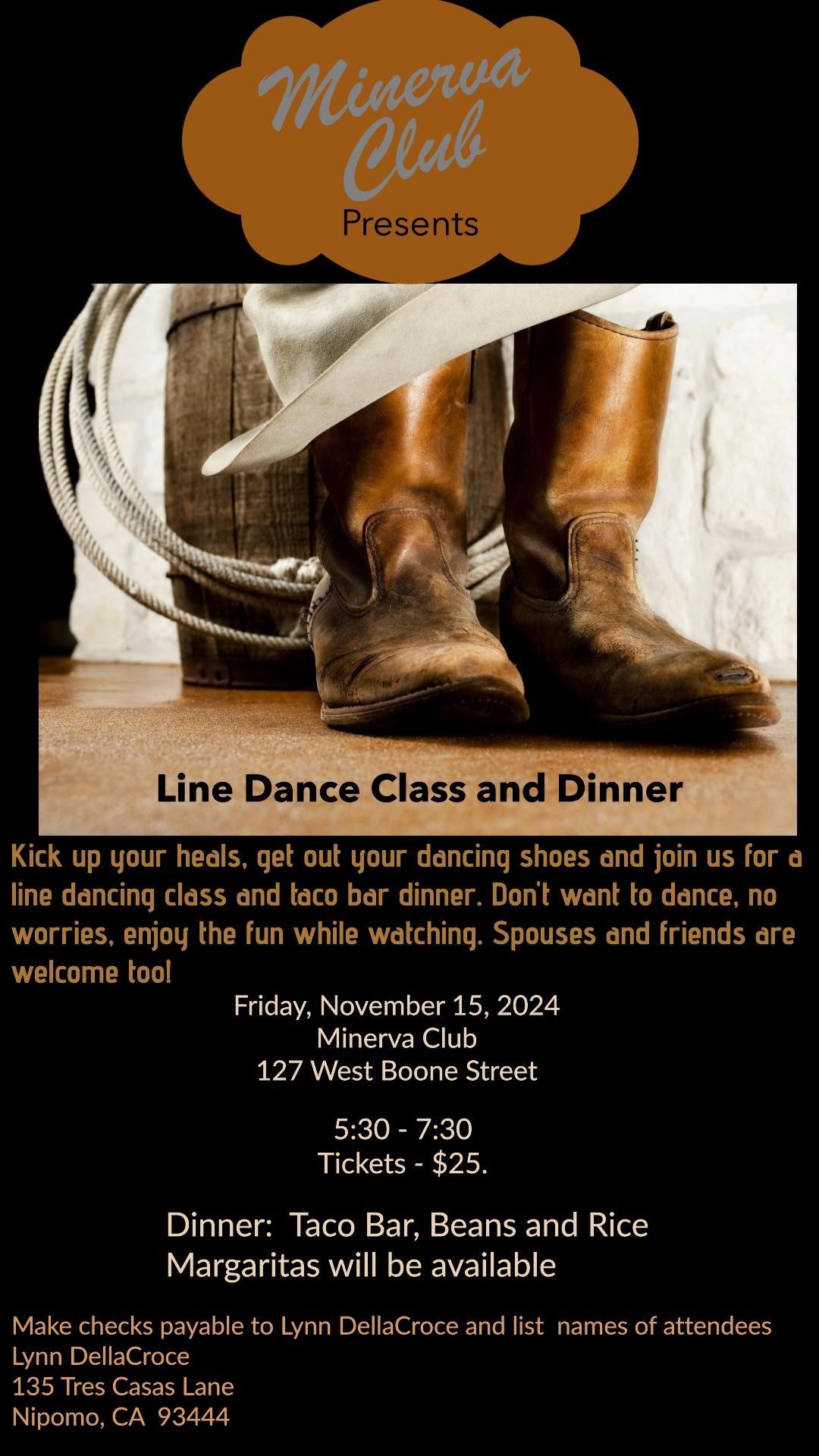 Line Dance Class and Dinner