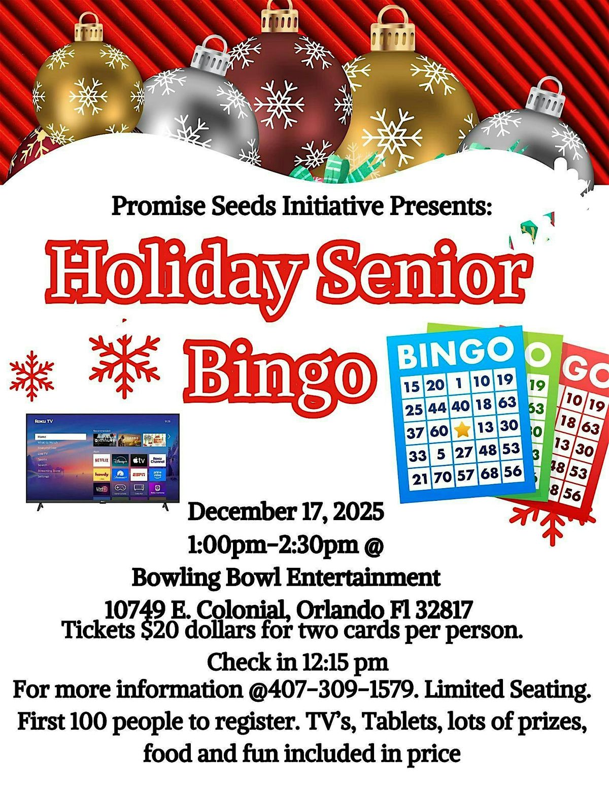 Holiday Senior Bingo