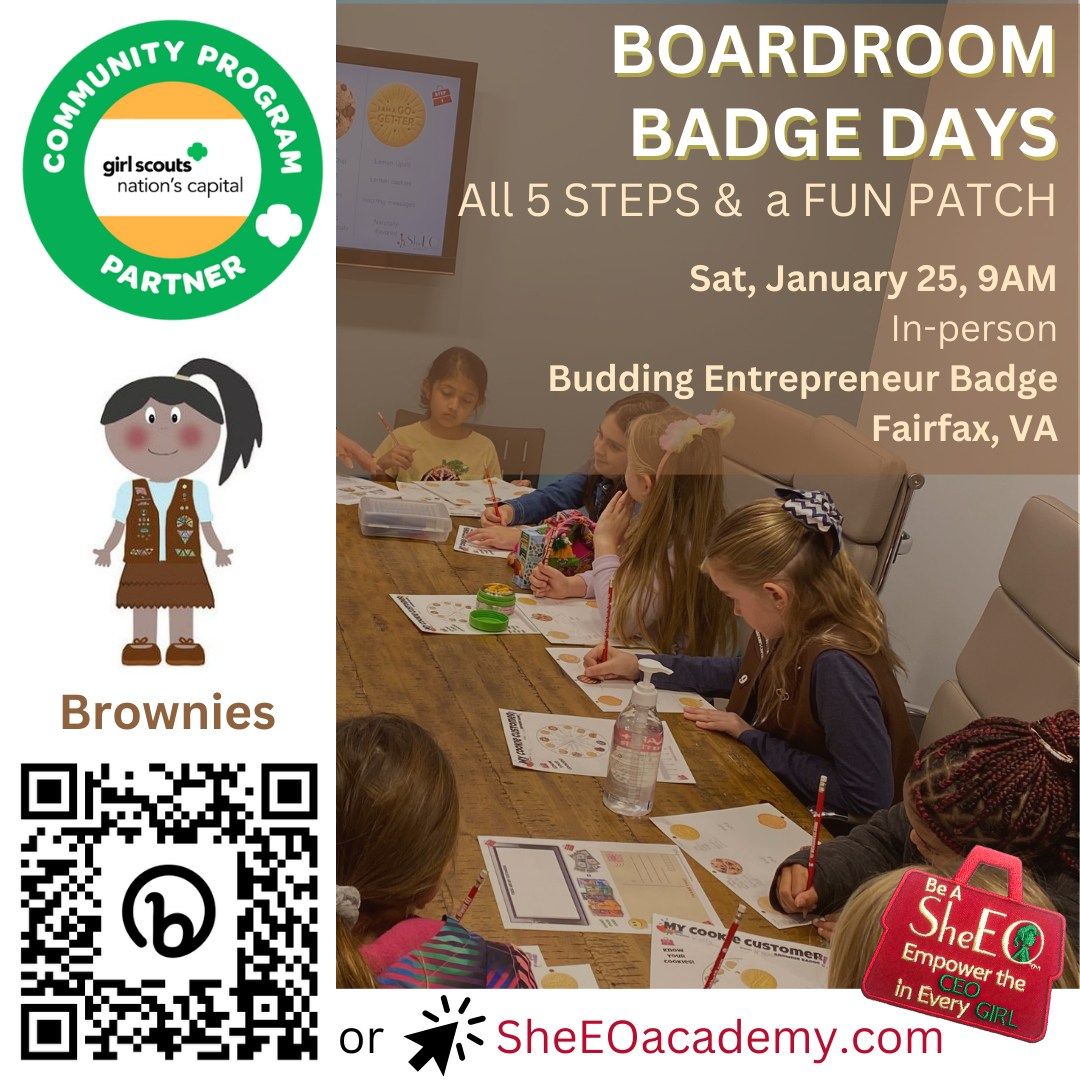 Boardroom Badge Day: Budding Entrepreneur (Brownies)