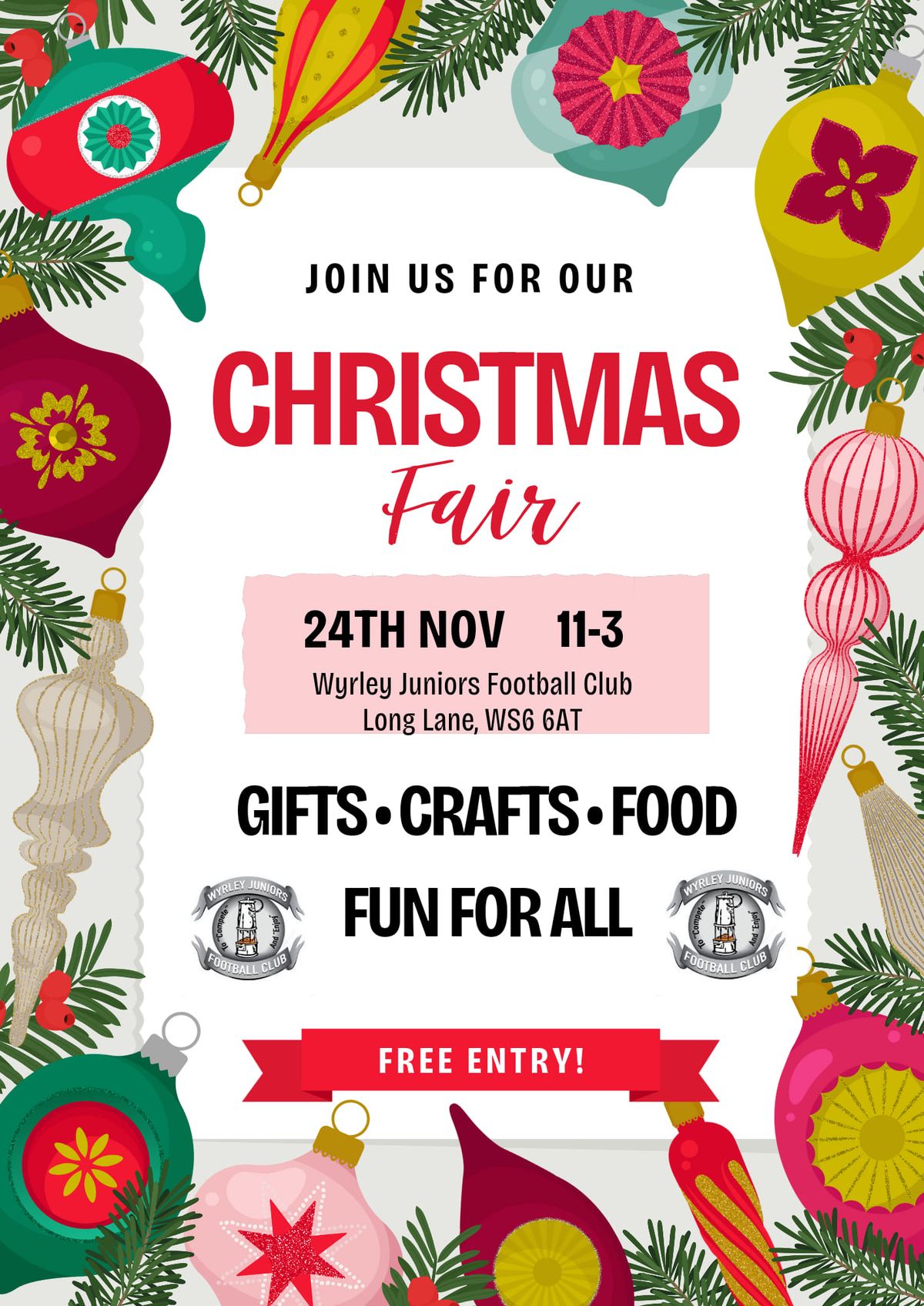 Wyrley Juniors Christmas fair \u2603\ufe0f\ud83c\udf85\ud83c\udffb