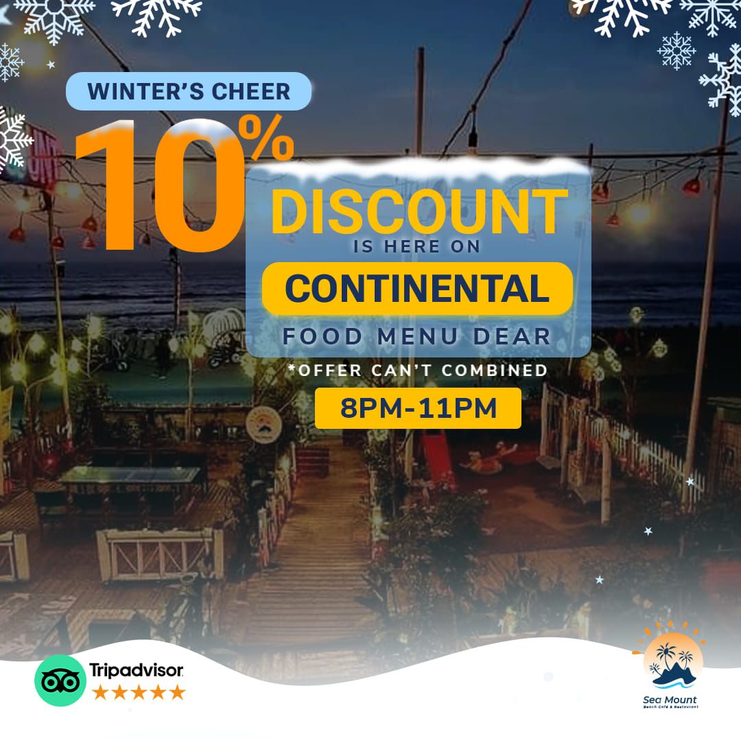 Exclusive 10% Discount at Sea Mount Beach Cafe Restaurant