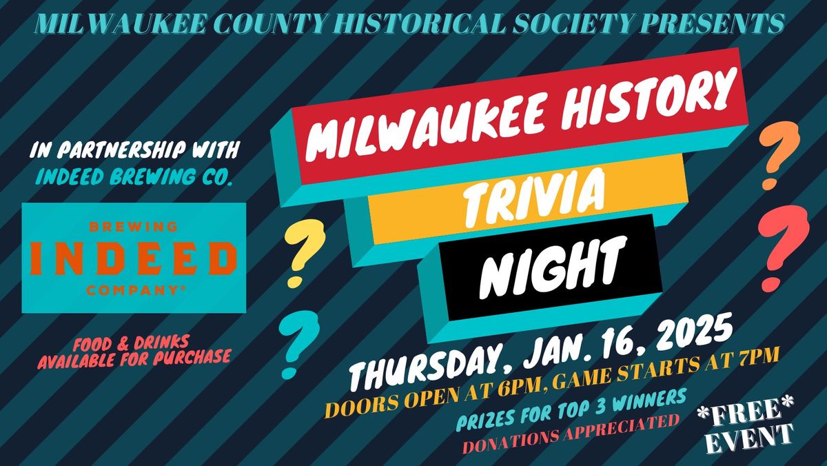 Milwaukee History Trivia @ the Indeed Brewing Co.