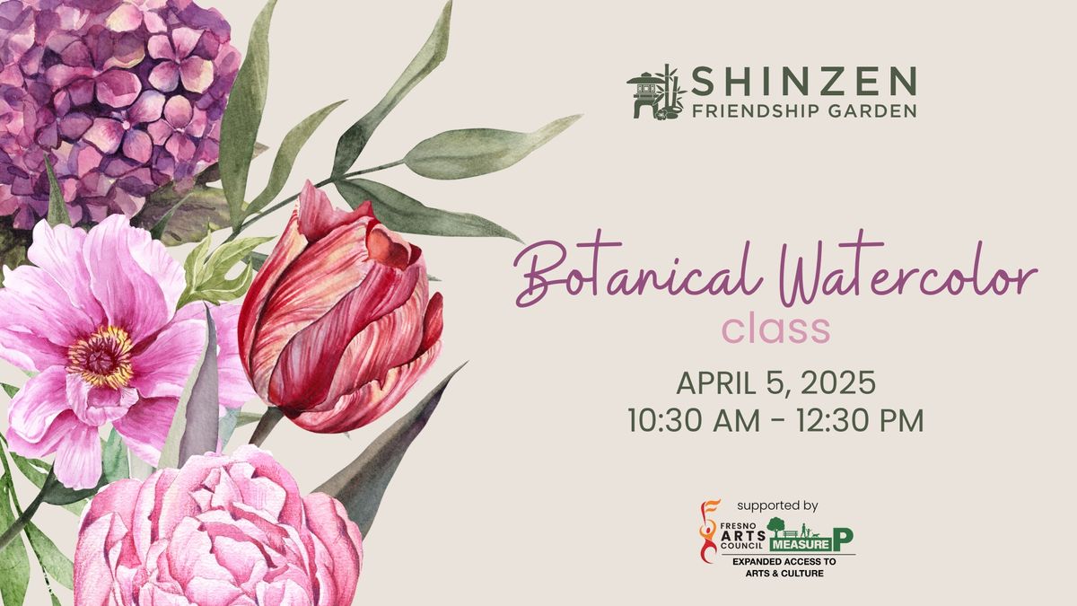 Botanical Watercolor Class at Shinzen Garden