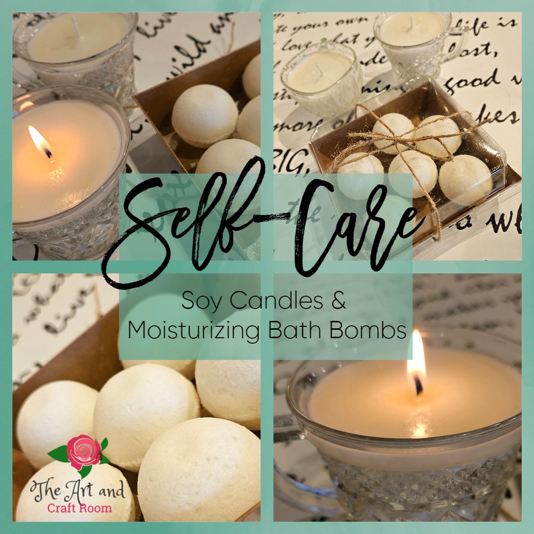 Self-care: Soy Candles & Moisturizing Bath Bombs