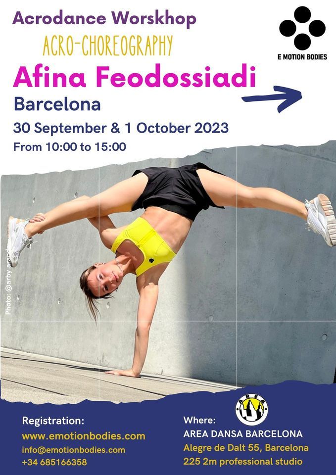 Acrodance Workshop - Acro-Choreography with Afina Feodossiadi, Barcelona.