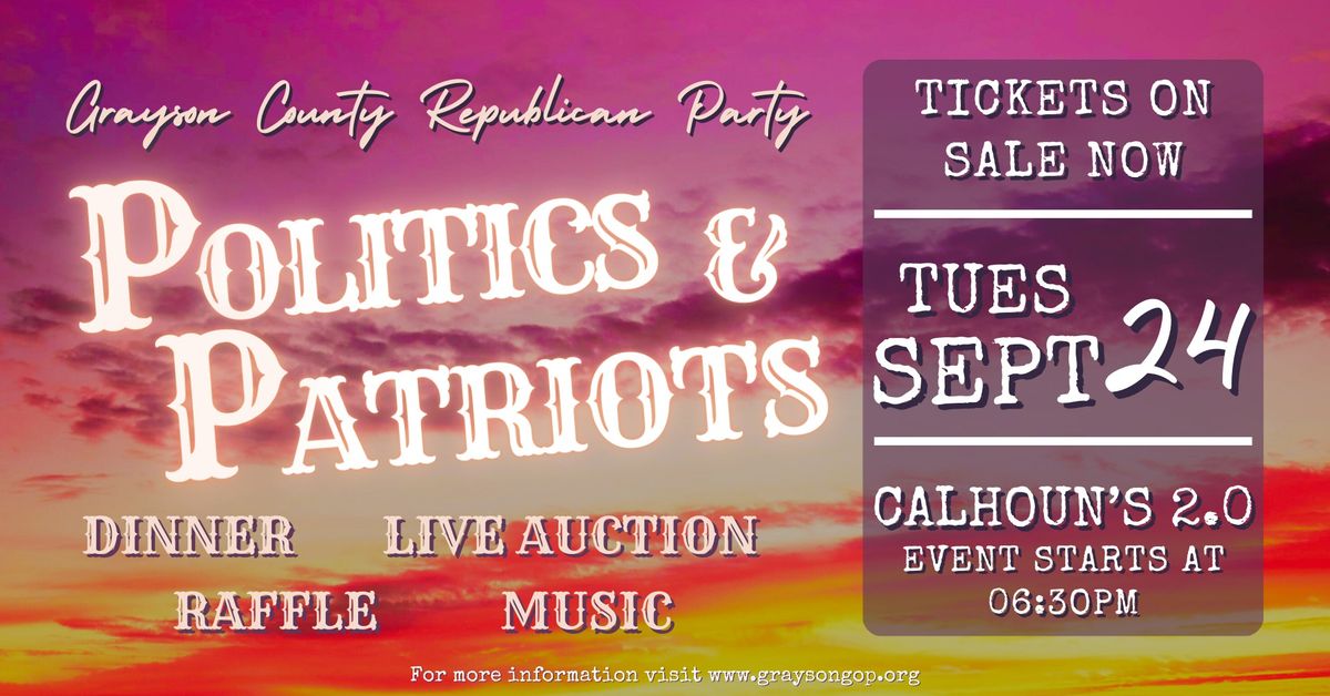 Politics & Patriots Featuring Rafael Cruz