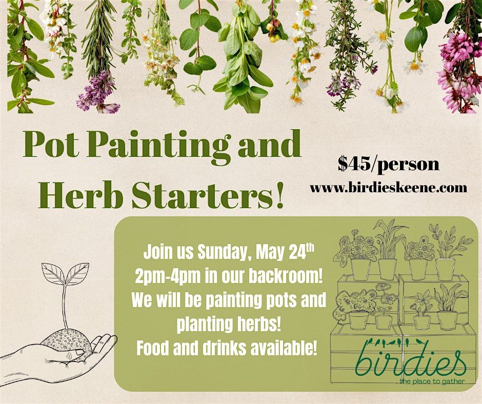 Pot Painting and Herb Starters!