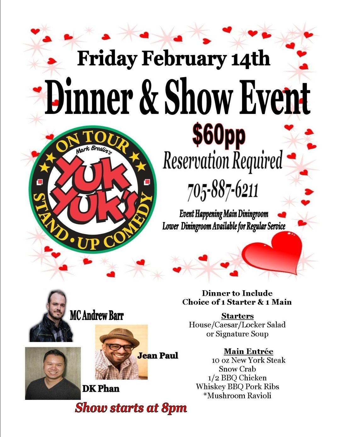 Dinner & Yuk Yuks Comedy Show *Valentines Event