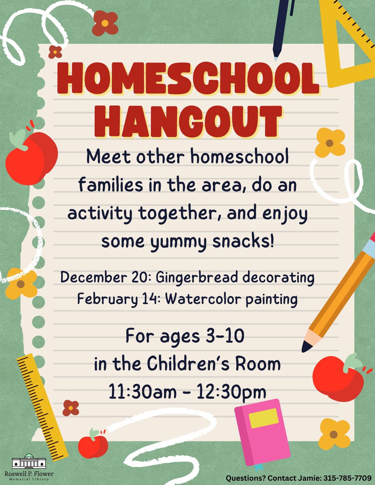 Ages 3-10 Homeschool Hangout