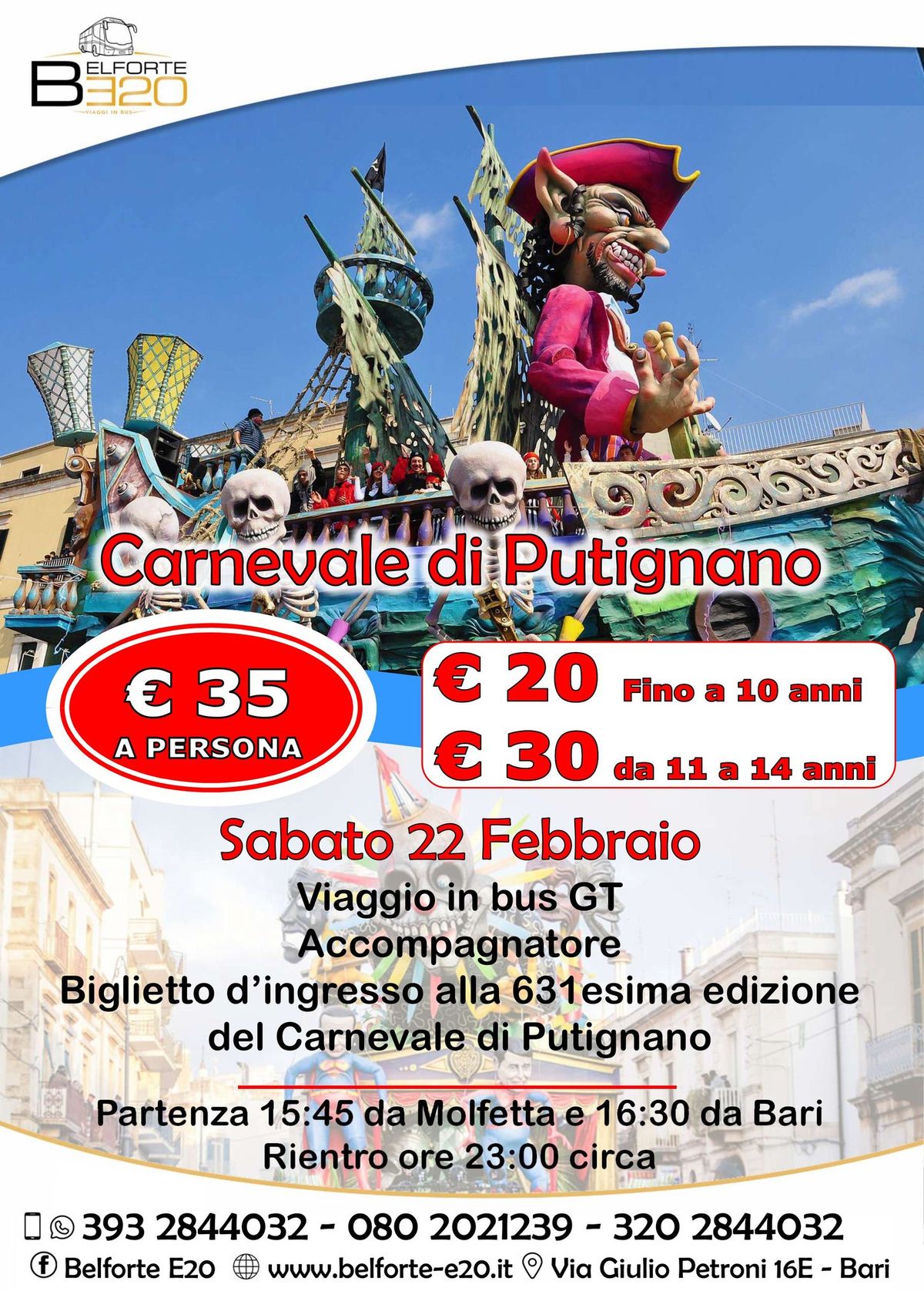 Carnevale di Putignano 22 Febbraio 2025 By BE20