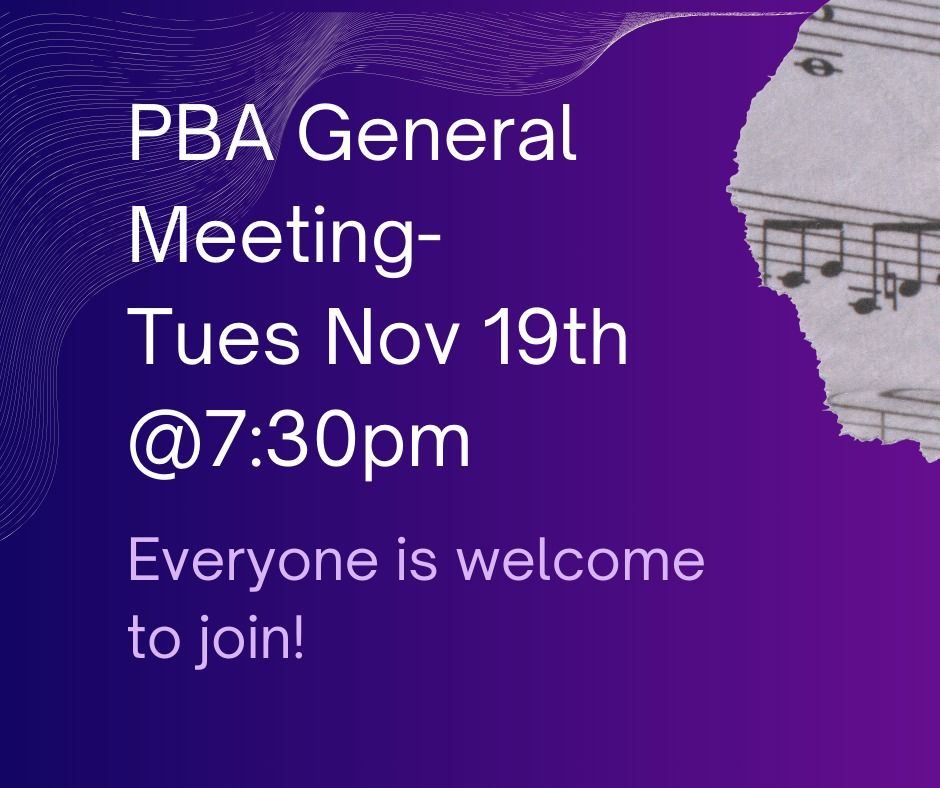 PBA General Meeting