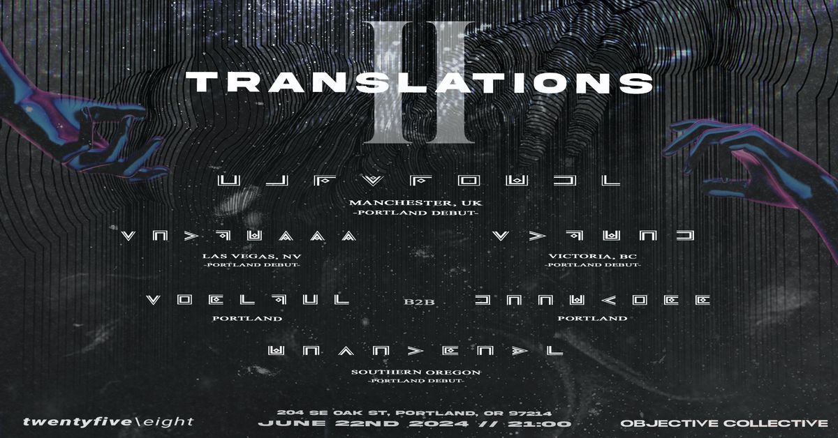 TRANSLATIONS VOL II - Global Hidden Lineup