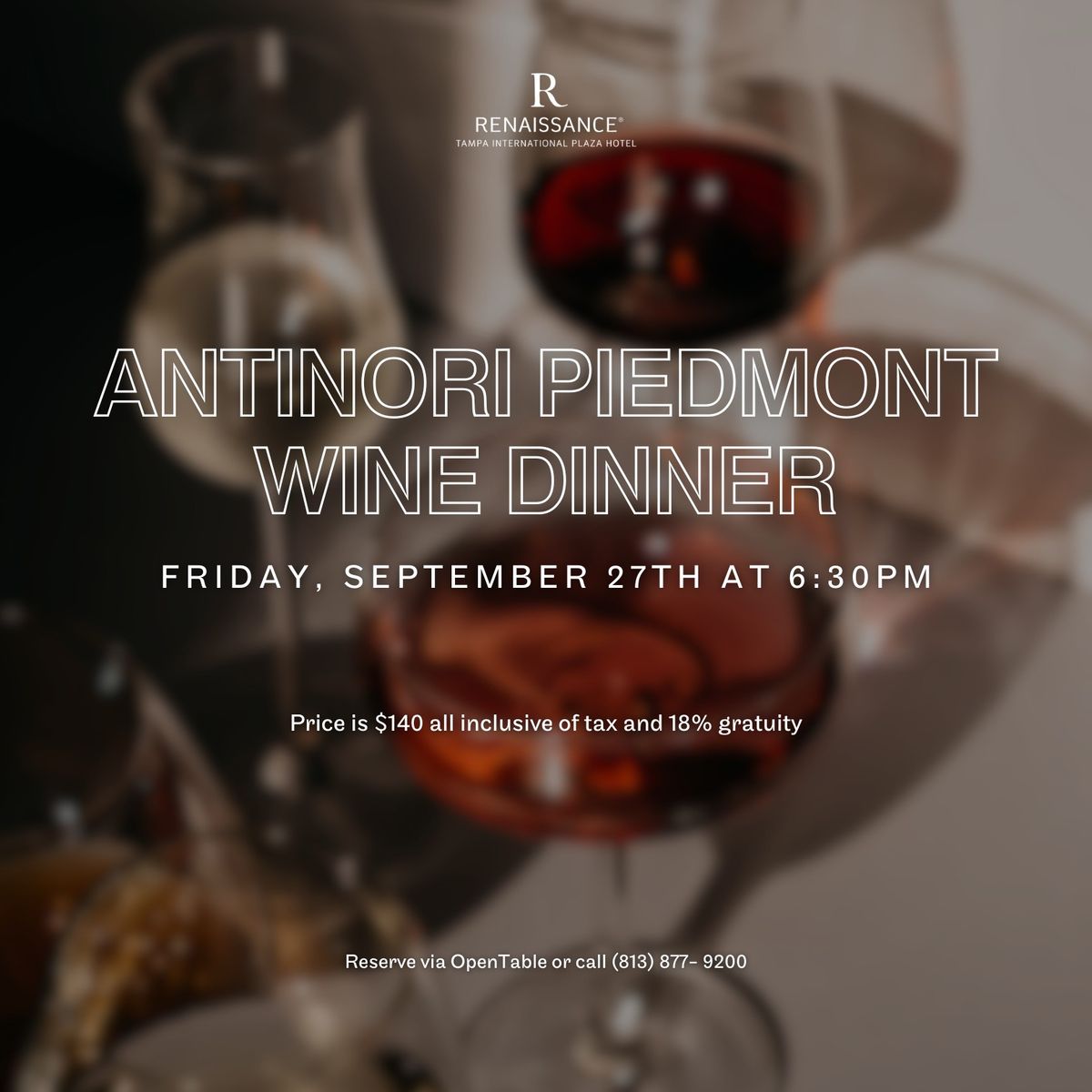 Antinori Piedmont Wine Dinner