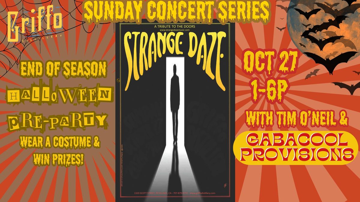 Strange Daze (Music of The Doors) at Griffo Distillery, Sunday, Oct. 27, 3:00-5:00