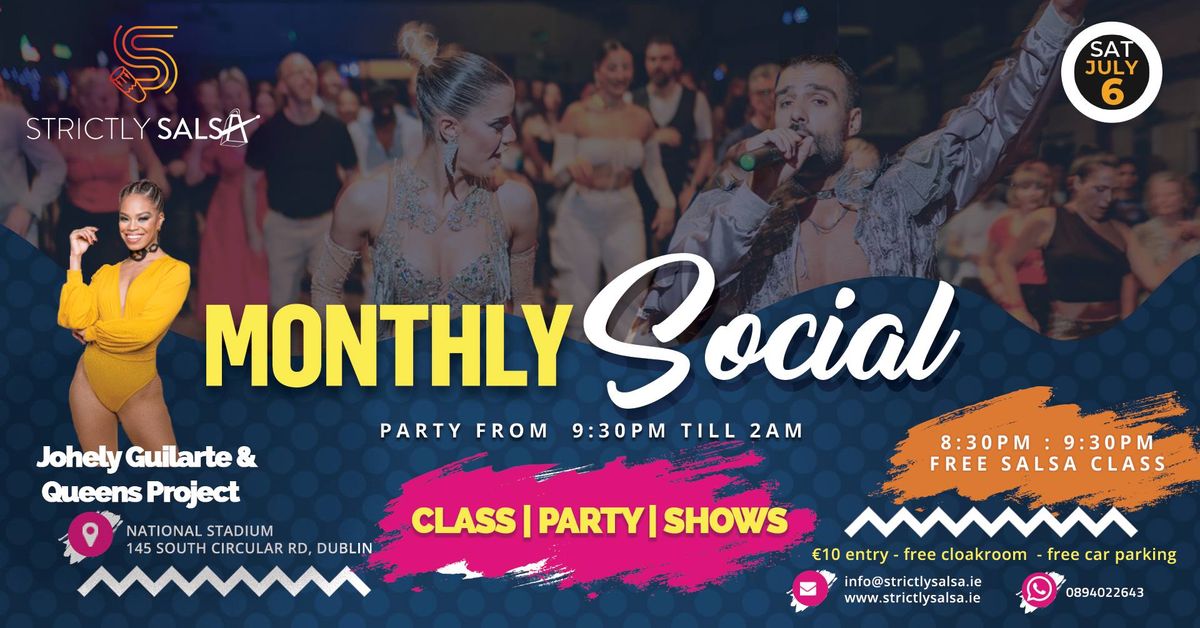 July Monthly Social - Free Salsa Class, Party & Shows