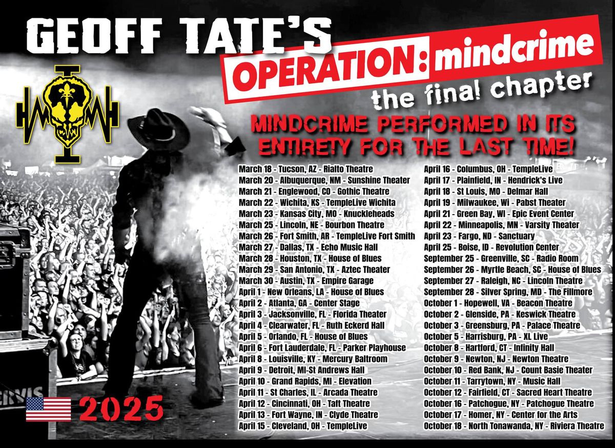 Geoff Tate's Operation: Mindcrime - The Final Chapter  - Lincoln Theatre - Raleigh,NC