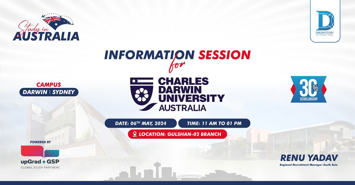 \ud83c\udde6\ud83c\uddfaInformation Session for Charles Darwin University: 30% Scholarship I Darwin & Sydney\ud83c\udf8a