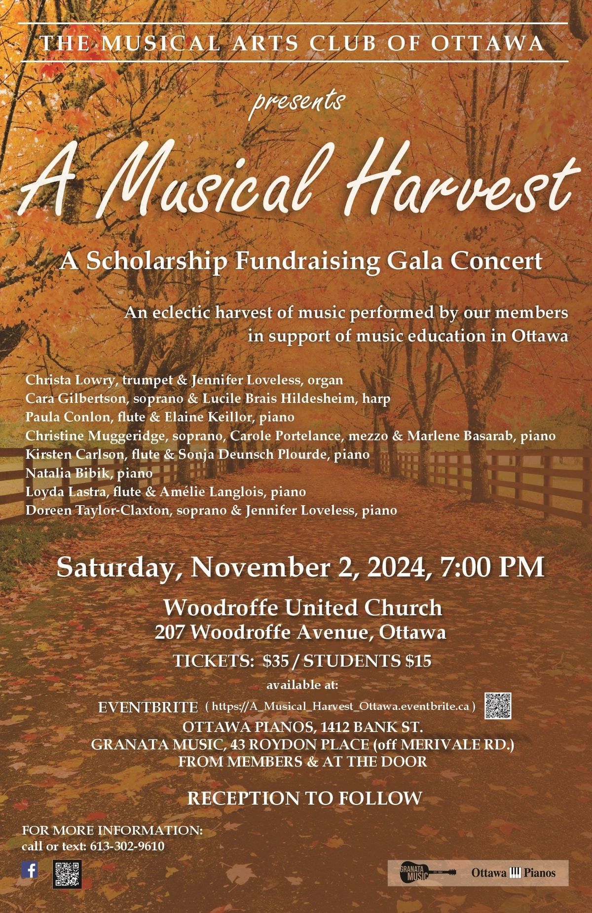 A Musical Harvest: A Scholarship Fundraising Gala Concert