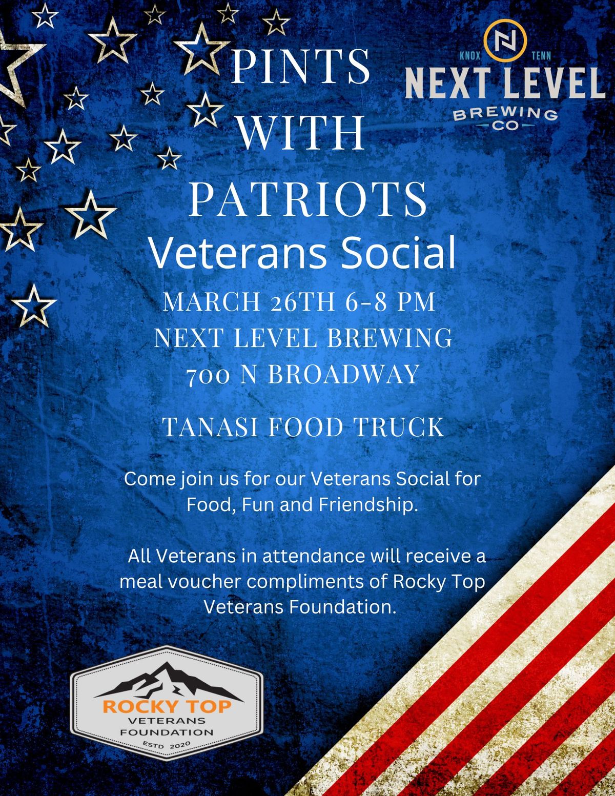 Pints with Patriots Veterans Social