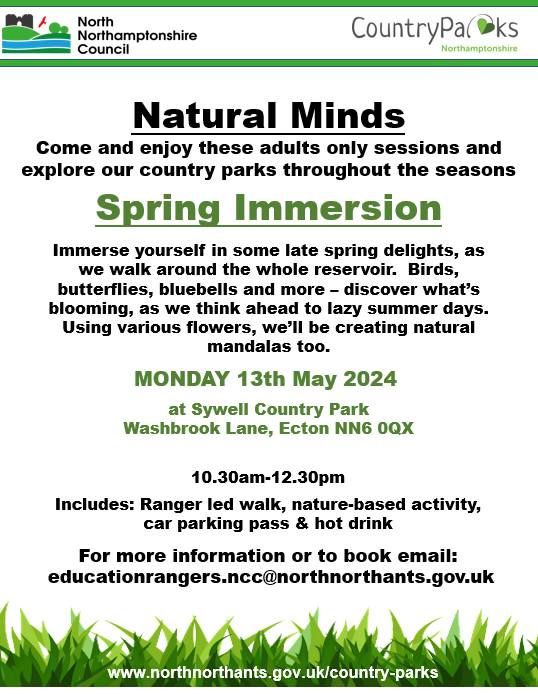 Natural Minds at Sywell Country Park - Spring Immersion