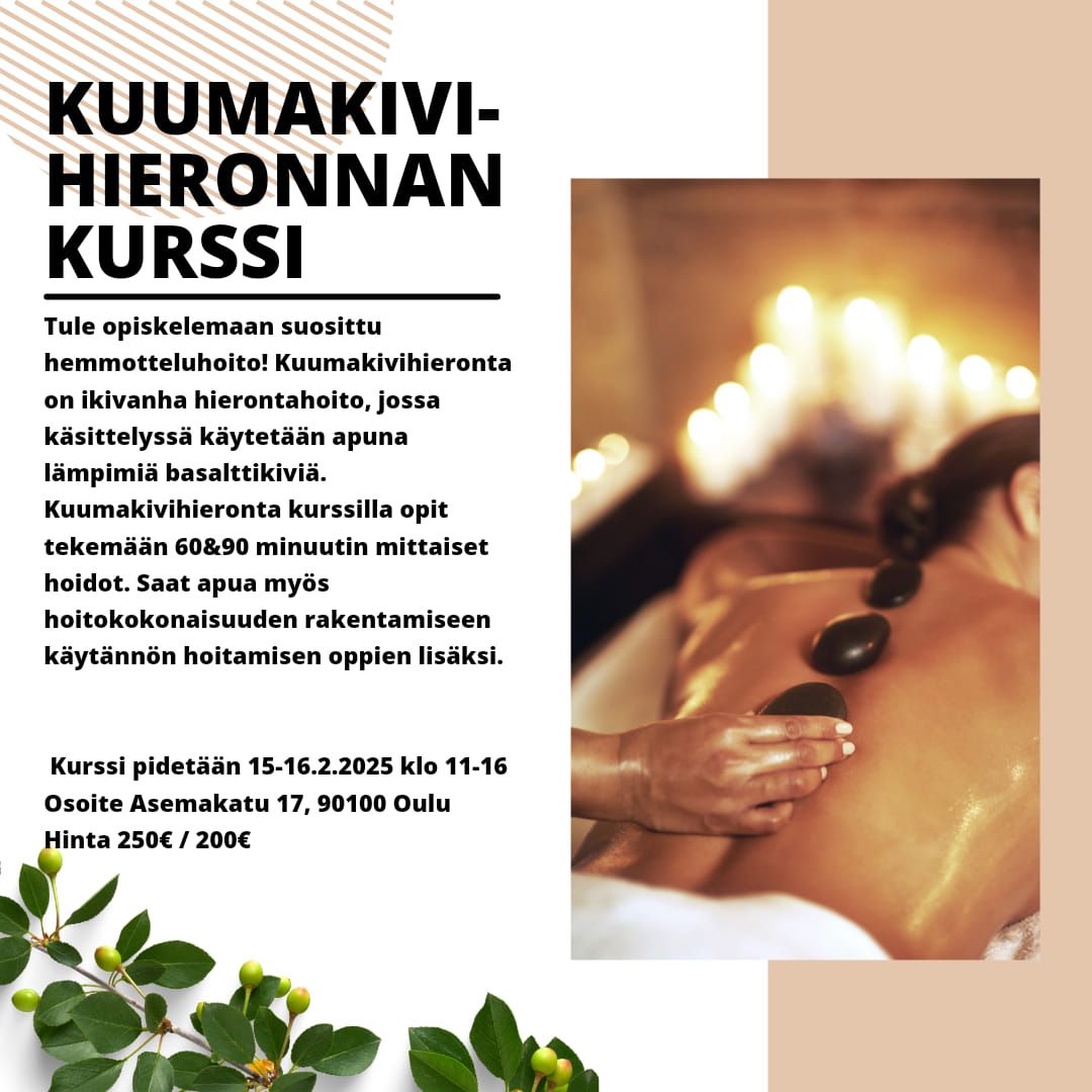 kuumakivihieronnan kurssi