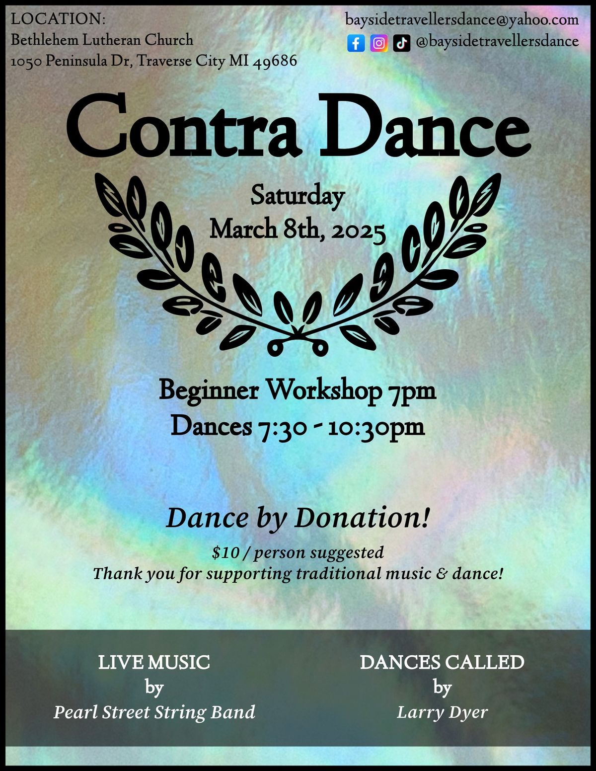 Contra Dance - Live Music by Pearl Street String Band!