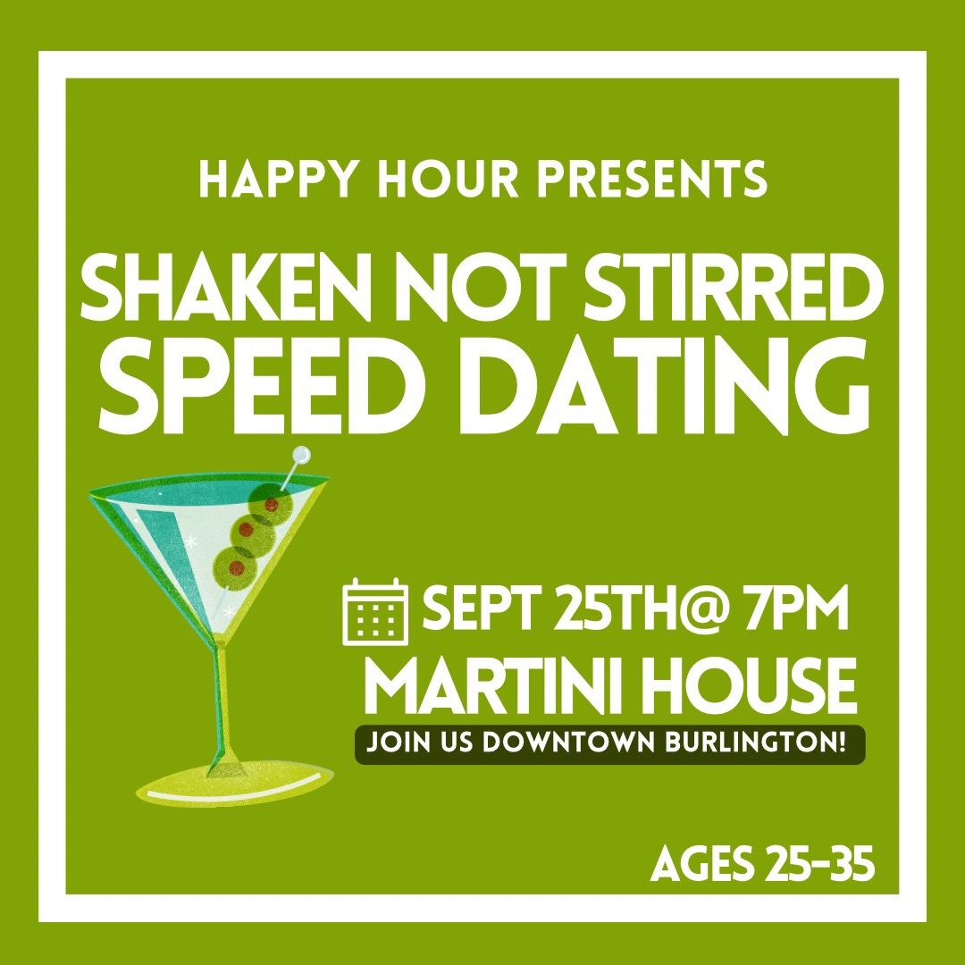 Shaken not Stirred Speed Dating Ages 25-35 @Martini House 