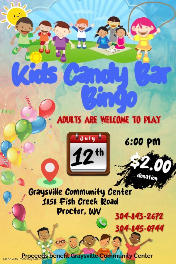 KIDS CANDY BAR BINGO