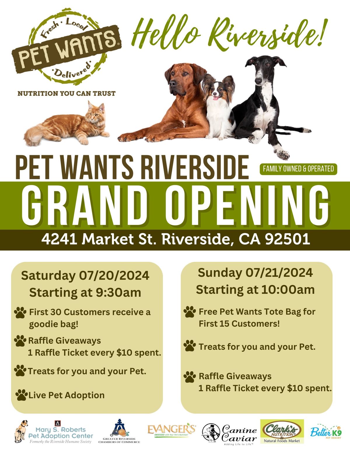 Pet Wants Riverside Grand Opening