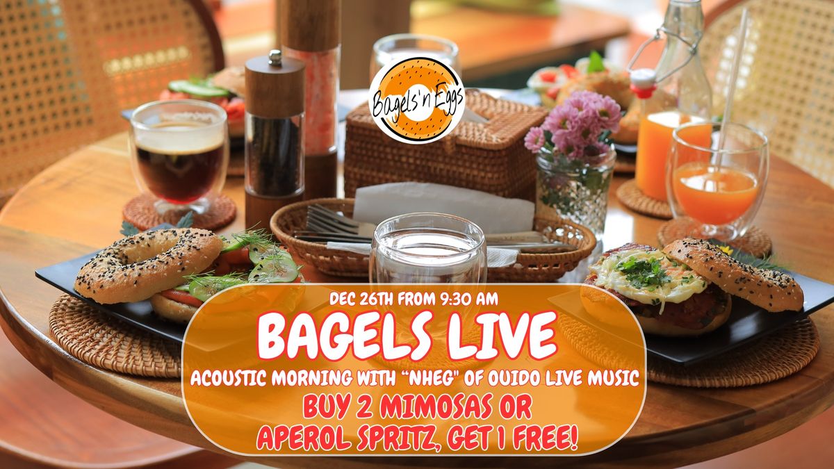 \ud83c\udfb6 Bagels Live \u2013 Acoustic Morning with Nheg! \ud83c\udfb6