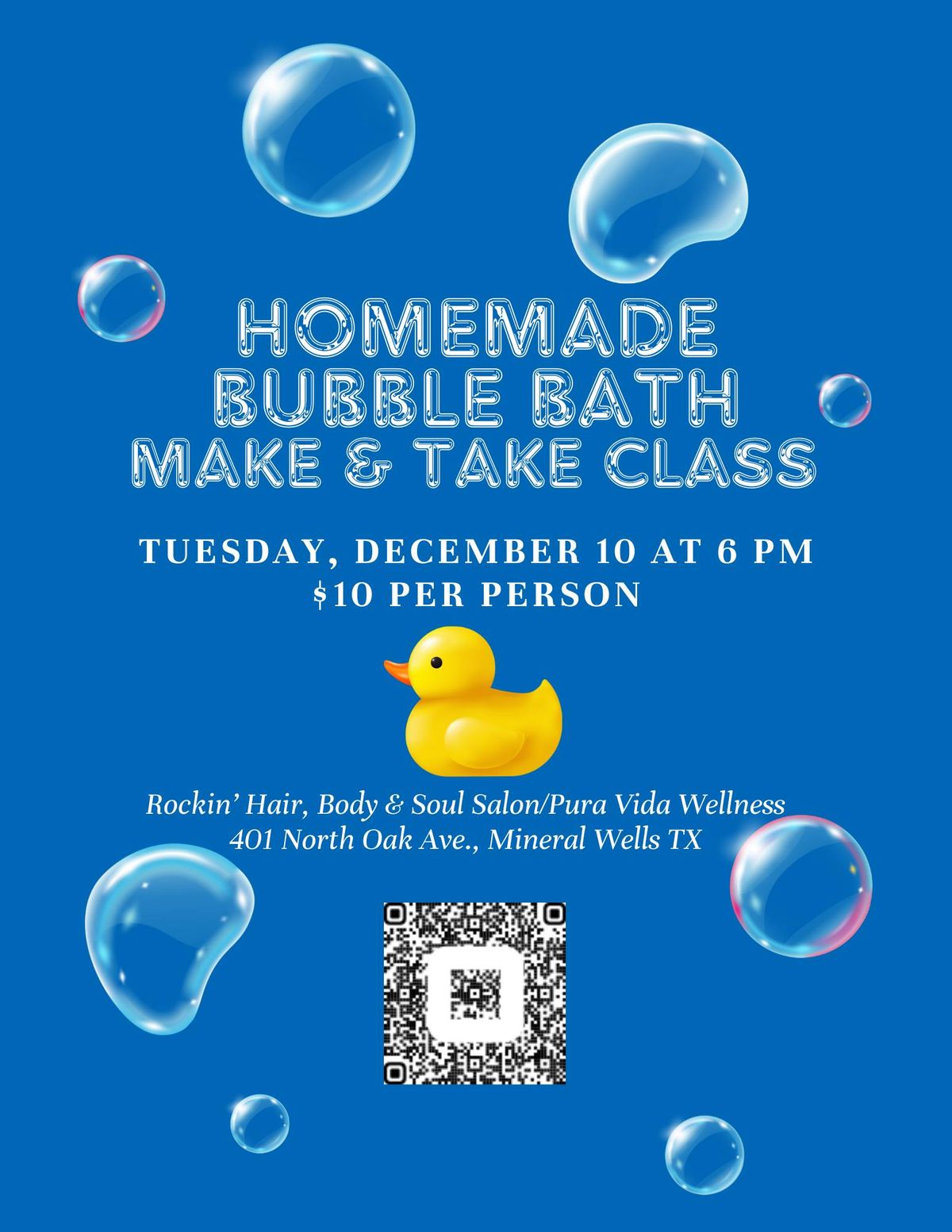 Homemade Bubble Bath Make & Take Class