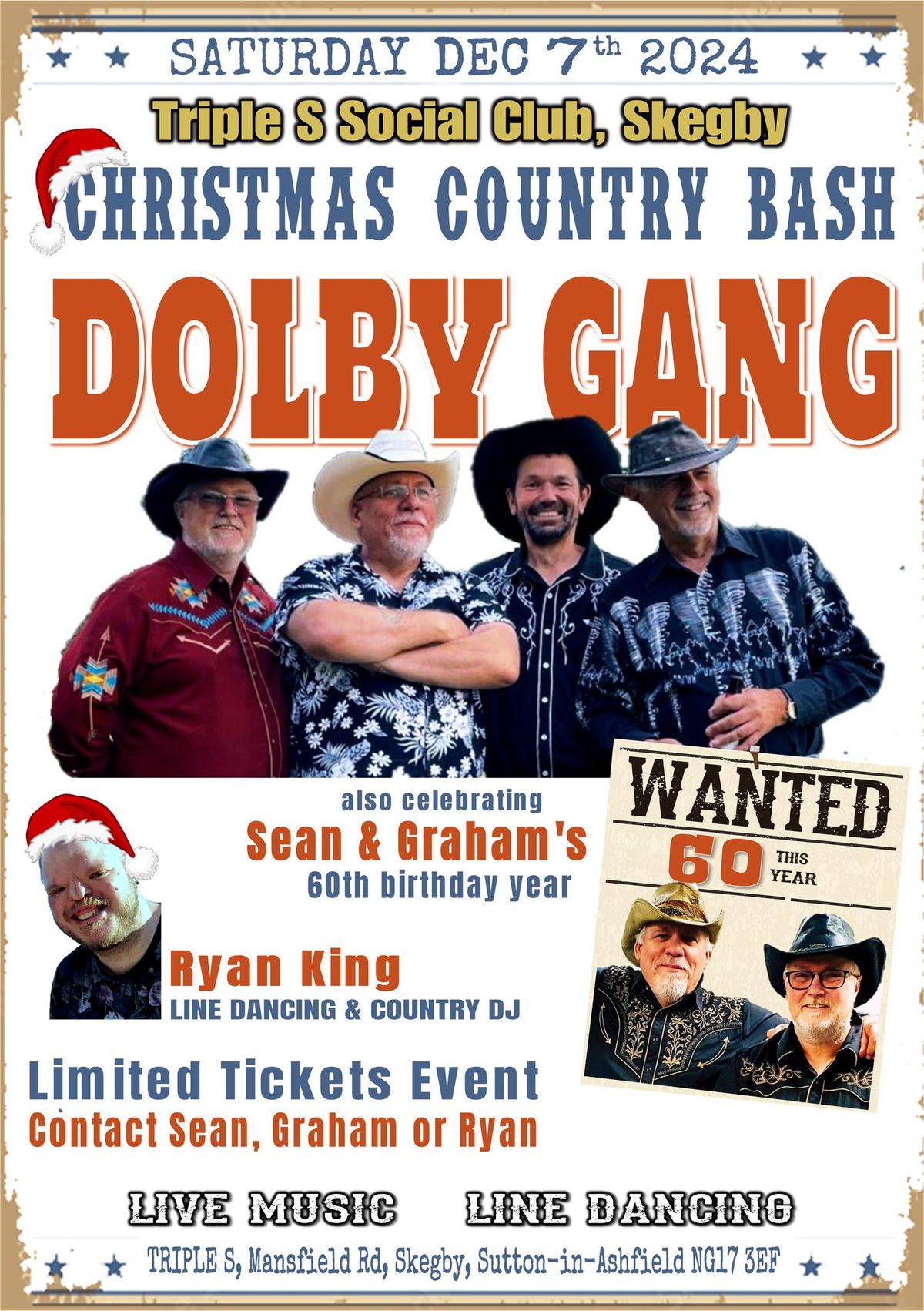 CHRISTMAS COUNTRY BASH !!! with THE DOLBY GANG (& RYAN KING)