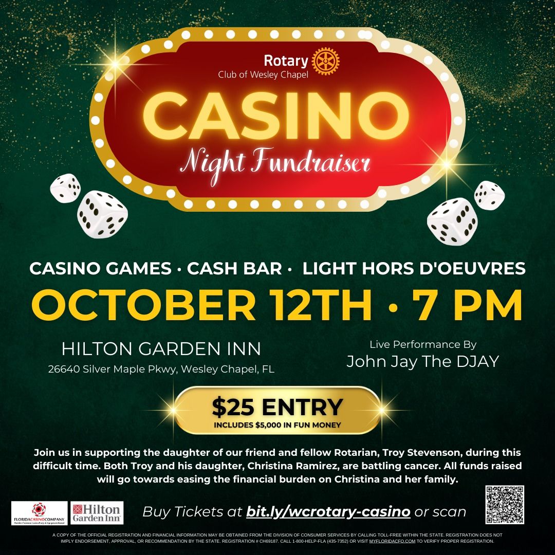 Casino Night to Benefit Christina Ramirez the Daughter of Troy Stevenson