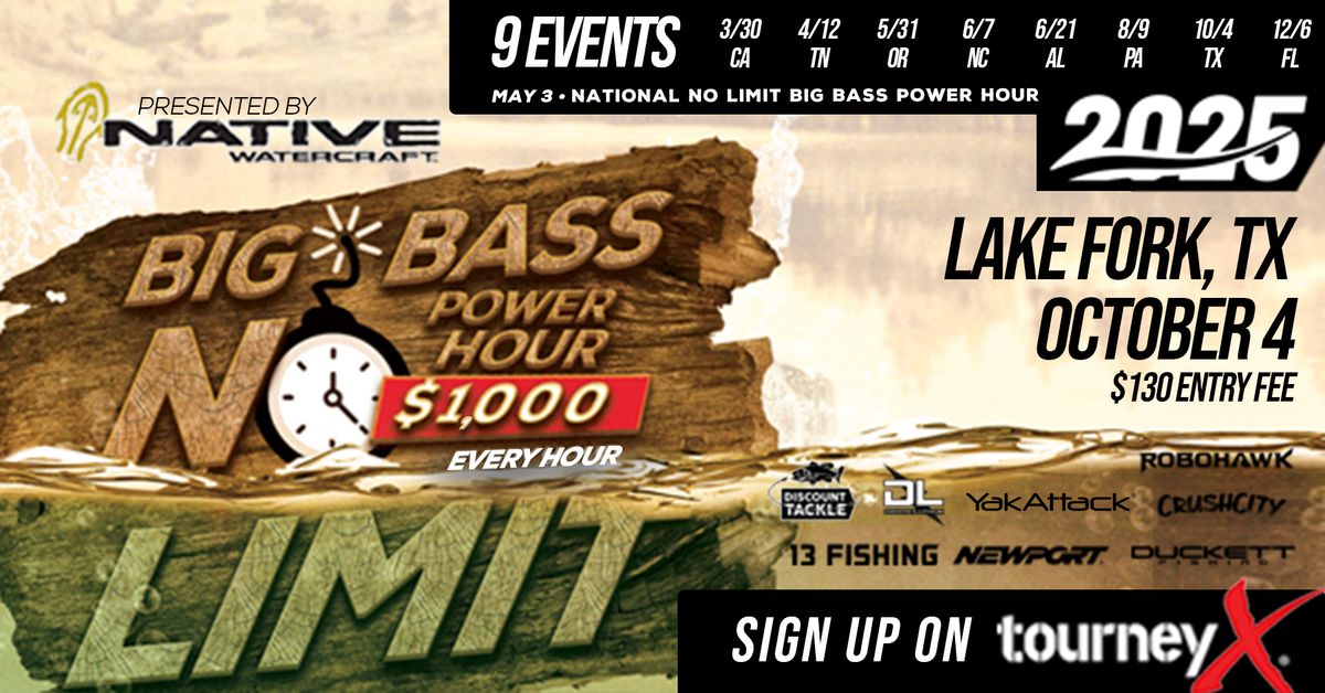 Lake Fork, TX - Native Watercraft No Limit Big Bass Power Hour