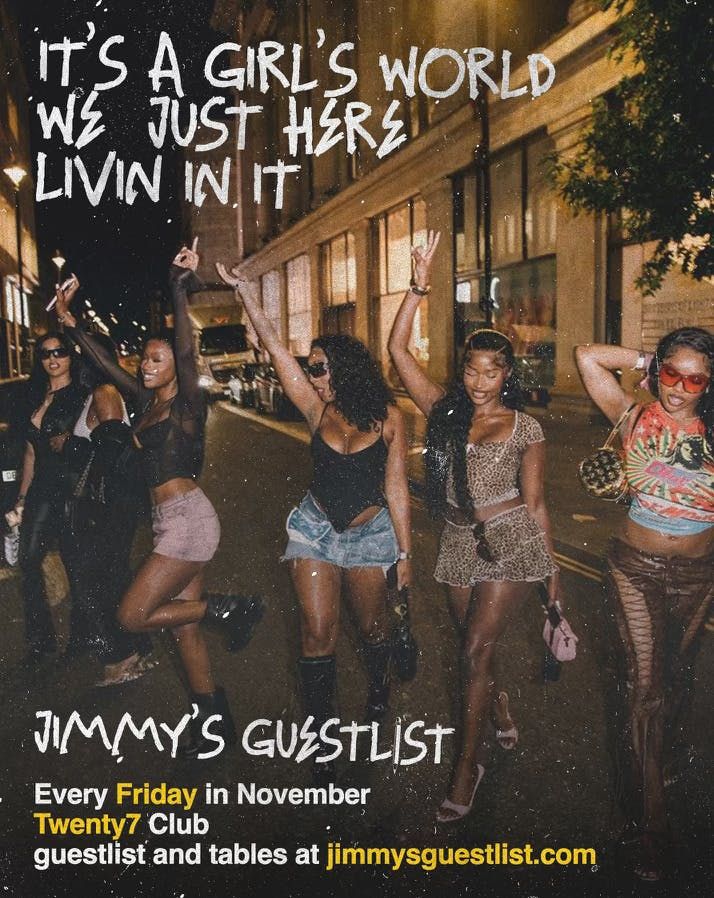 Jimmys Guestlist - Every Friday @Twnty7Ldn