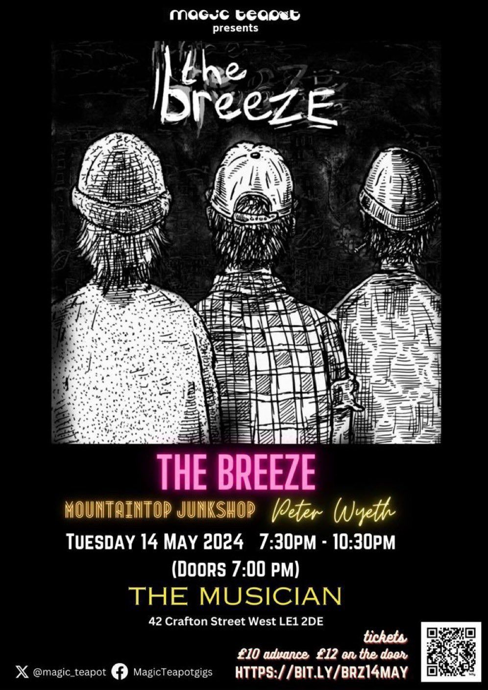 The Breeze\/ Mountaintop Junkshop\/ Peter Wyeth The Musician Tues 14 May \u00a310 adv