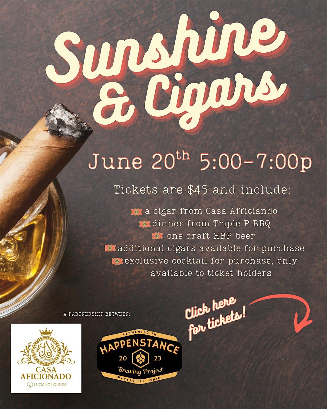 Sunshine & Cigars at Happenstance Brewing Project!