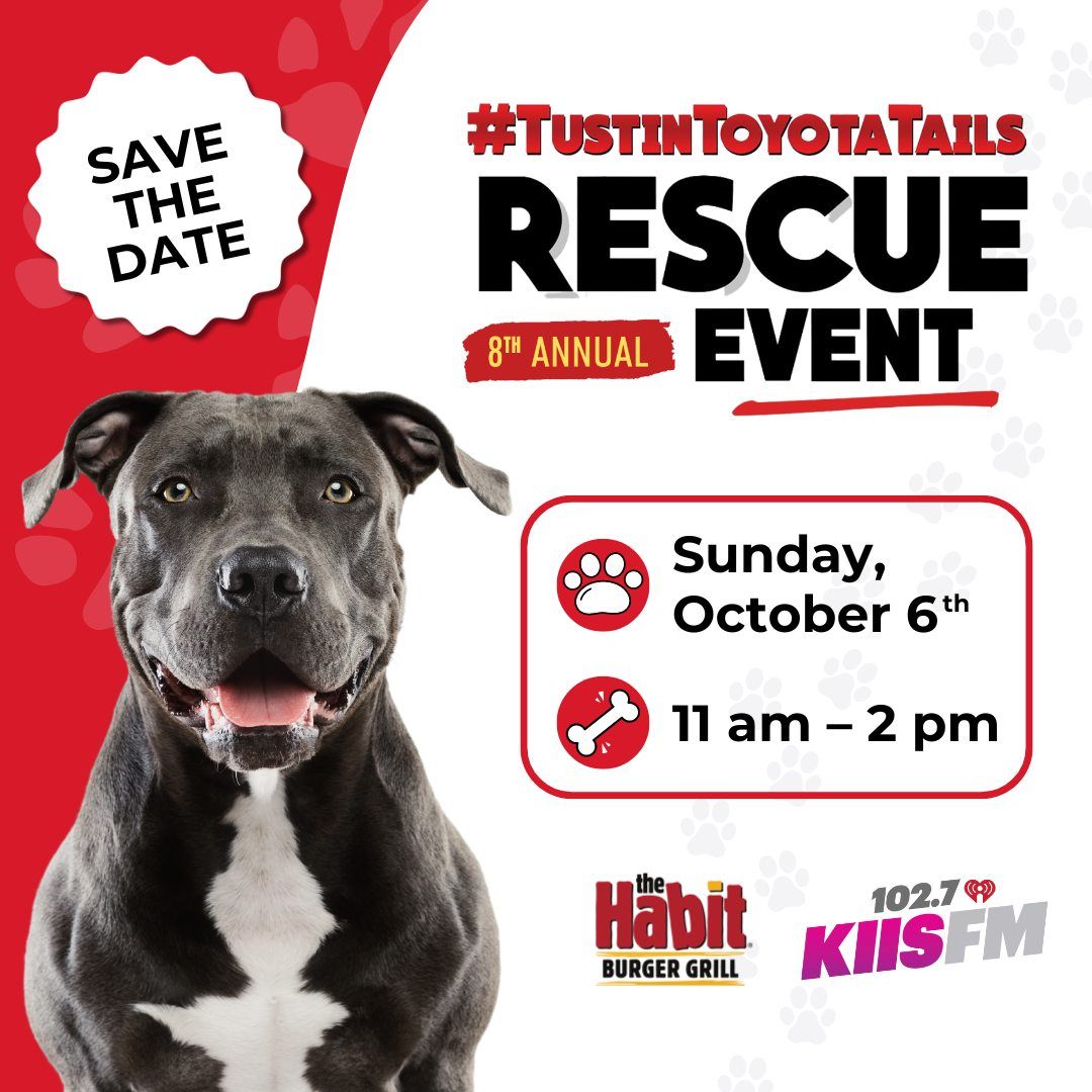 Tustin Toyota's 8th annual #TustinToyotaTails Rescue Event