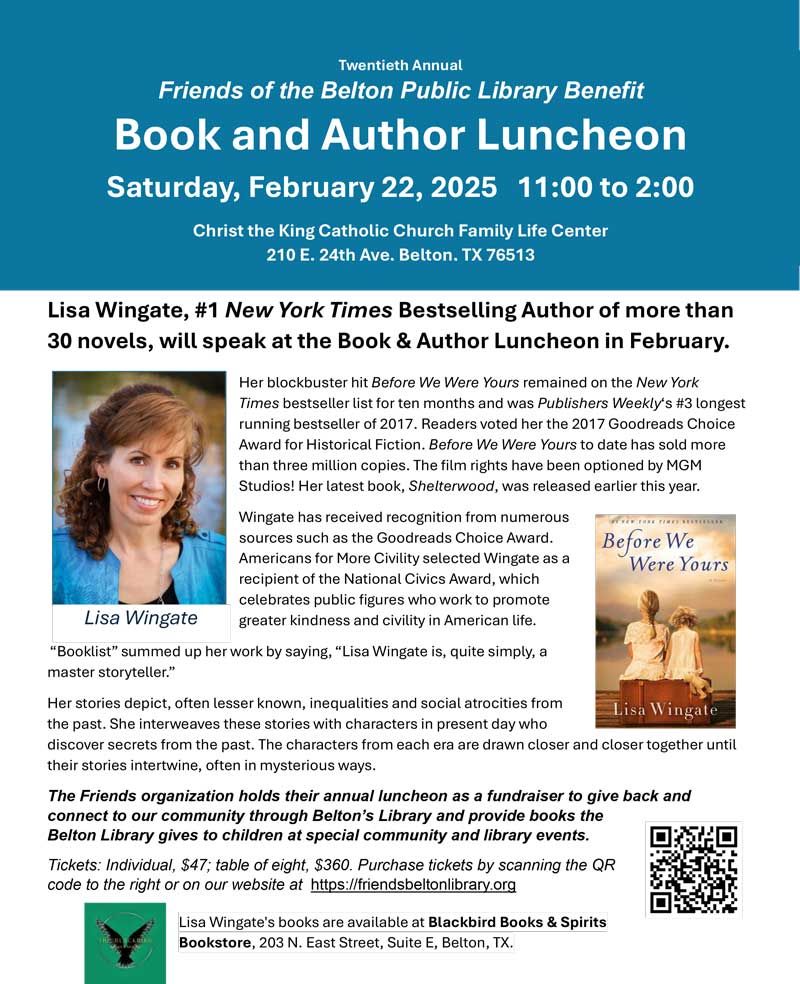 Twentieth Annual Friends of the Belton Public Library Benefit Book and Author Luncheon